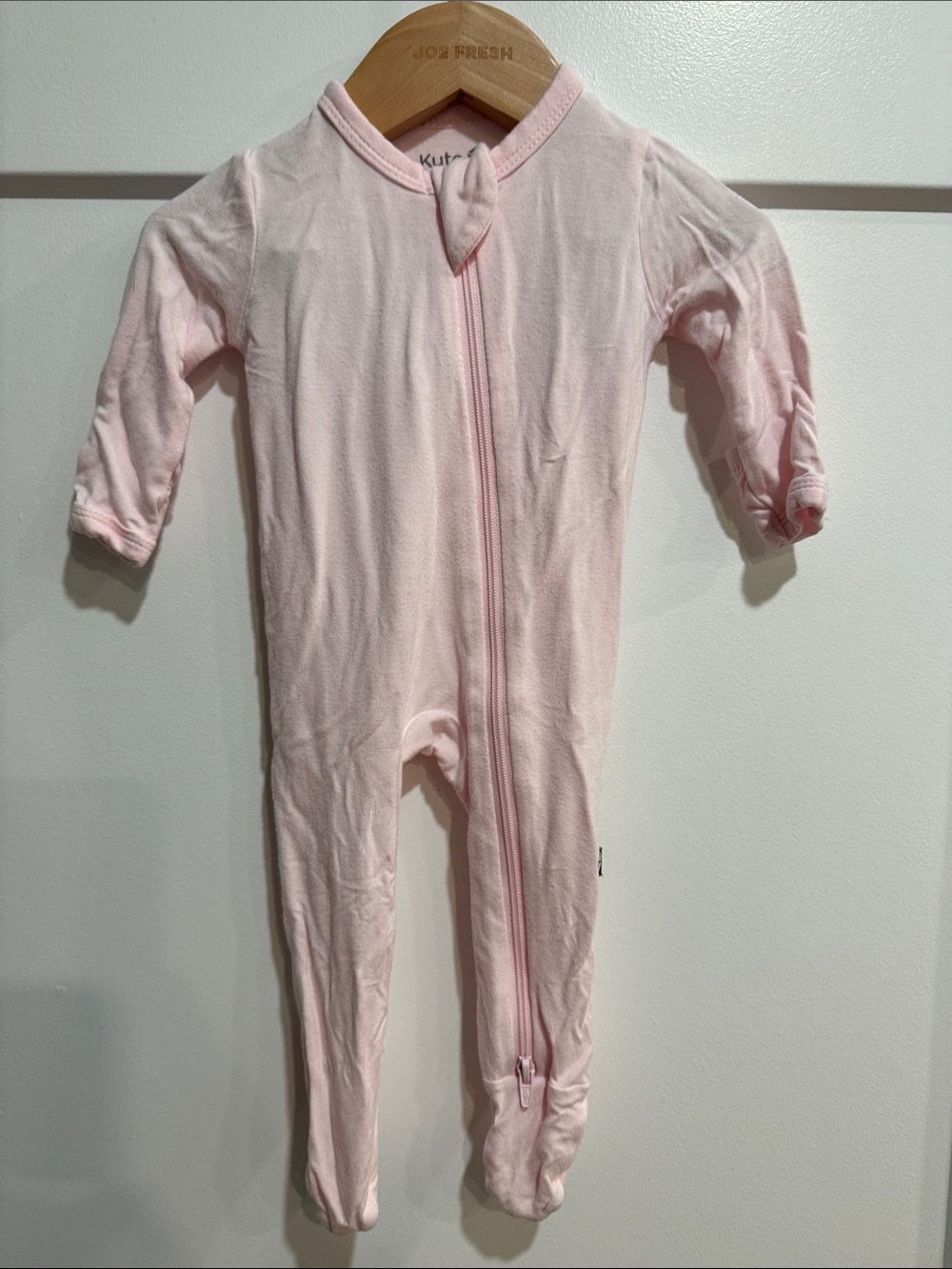 Kyte BABY Pale Pink Zip Footed One-Piece